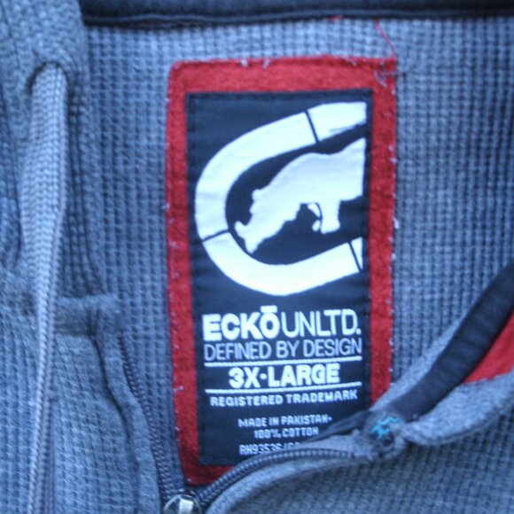 Ecko Unltd Rhino Mens Gray Hoodie Size 3X - Picture 6 of 12